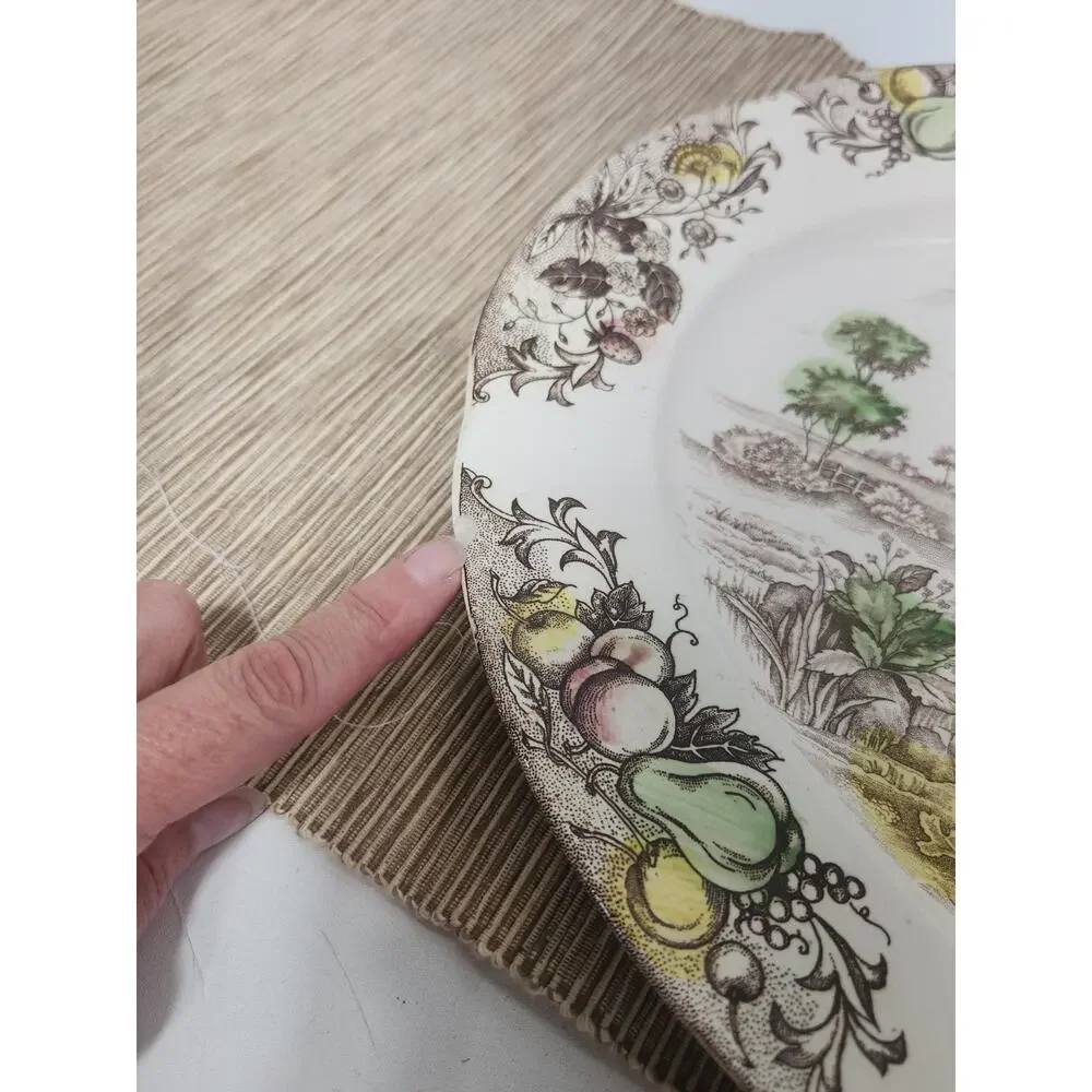Vintage Indiana Turkey Oval Serving Platter 18